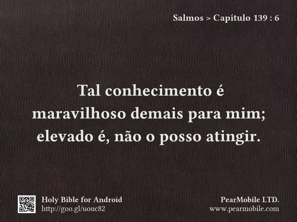 Salmos, Capítulo 139:6